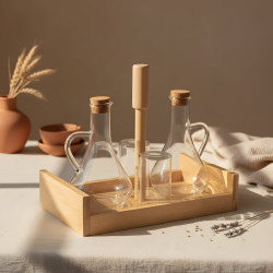 Oil Dispenser & Salt Shaker Set - 4 Pcs